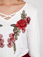 EMBROIDERED TOP WITH FRONT LACING