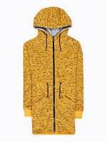 Knitted parka with hood