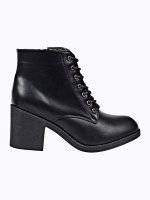 High heel lace-up ankle boots