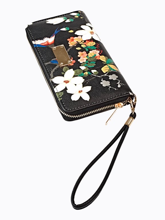 Flower print wallet