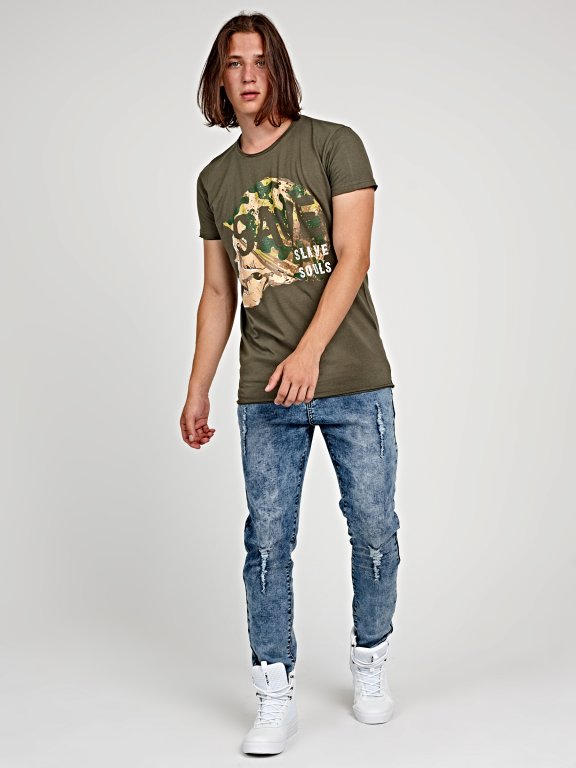 SLIM FIT T-SHIRT WITH PRINT