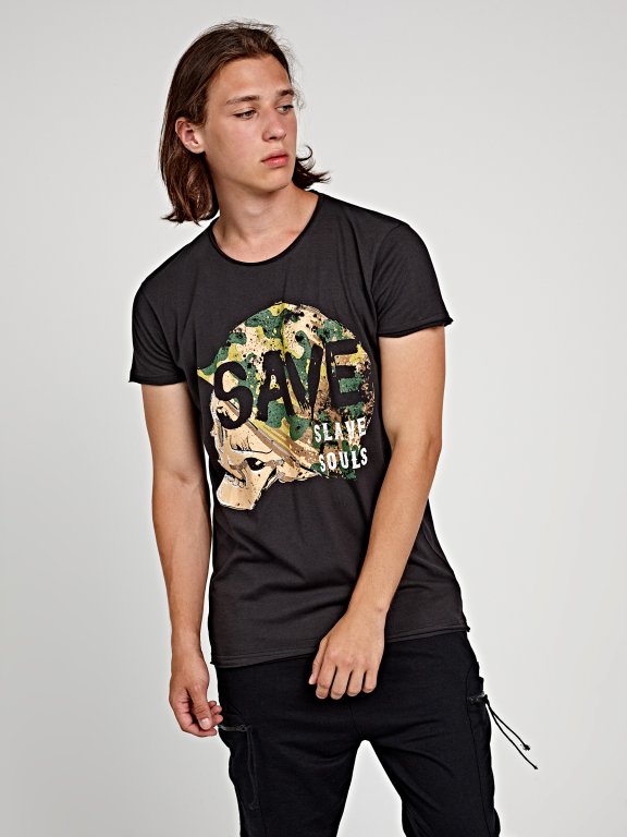 SLIM FIT T-SHIRT WITH PRINT