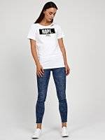 DISTRESSED T-SHIRT WITH PRINT & PATCH