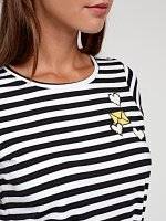 Striped t-shirt with patch