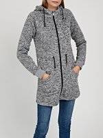 Knitted parka with hood