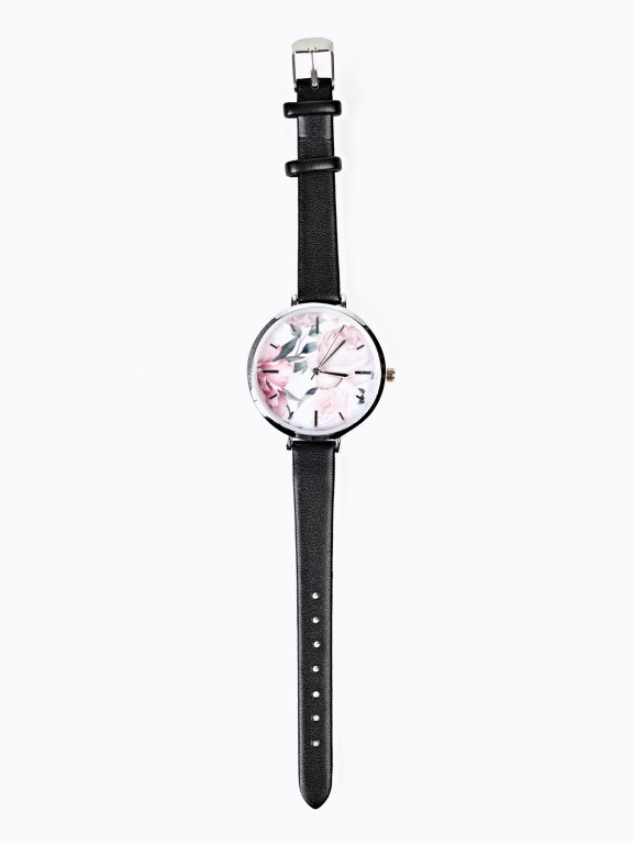 Watch with floral dial