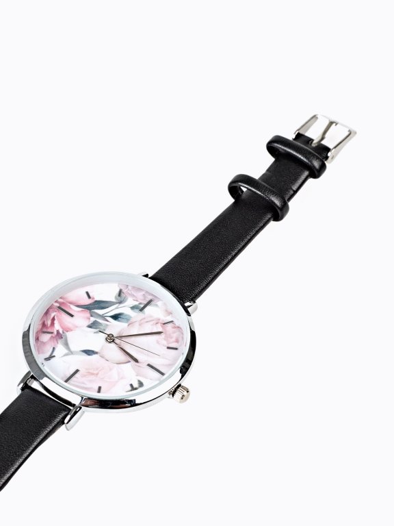 Watch with floral dial