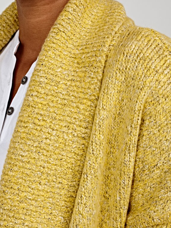 Longline cardigan in wool blend