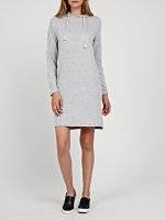 HOODED KNIT DRESS WITH SIDE POCKETS