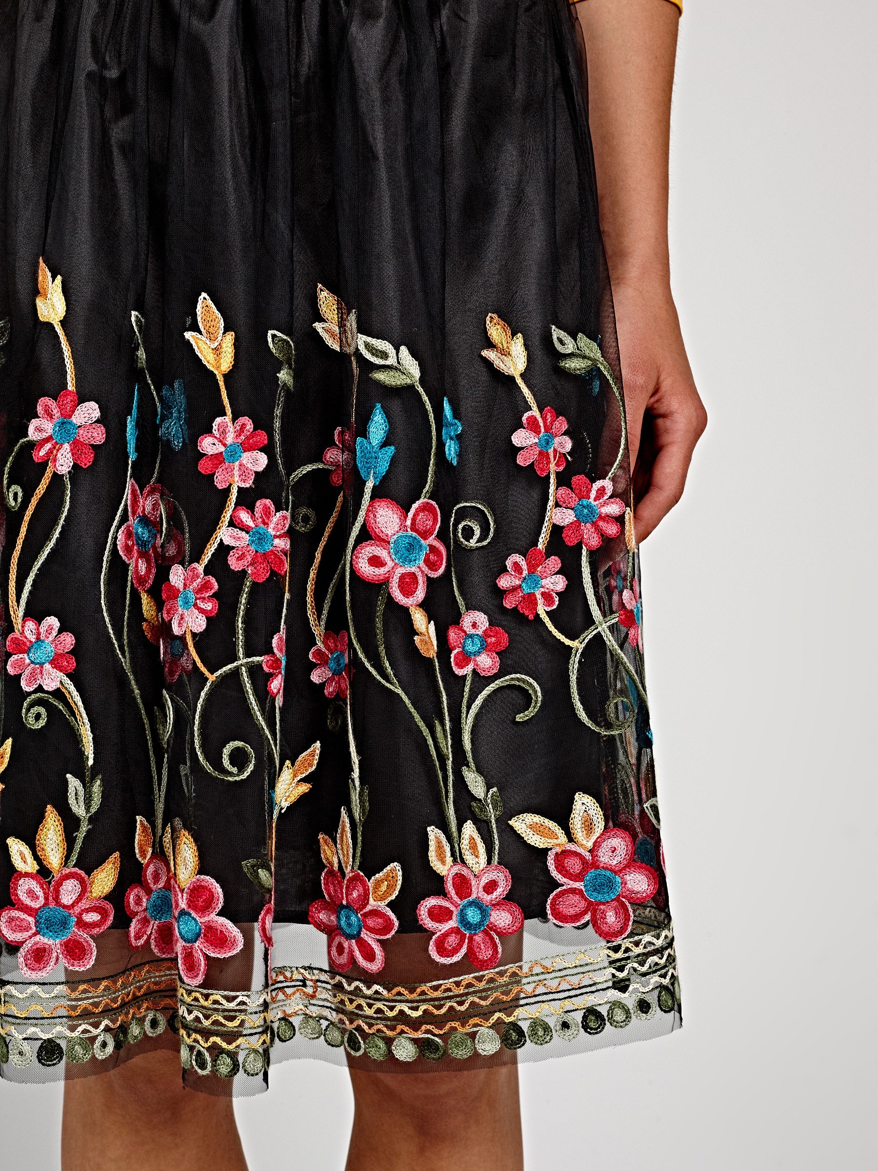 FLORAL EMBROIDERED SKIRT | GATE