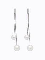 Drop earrings with pearls