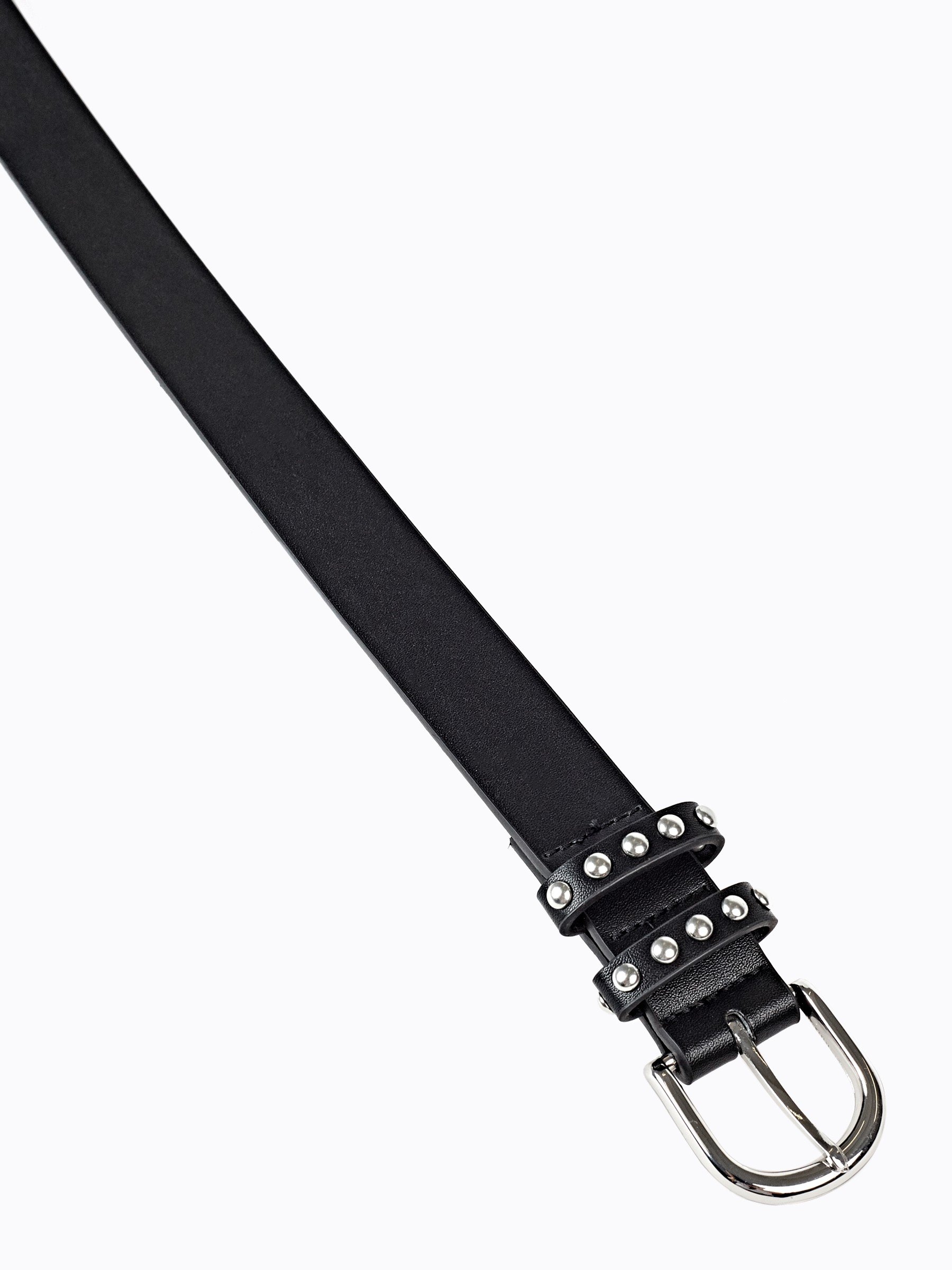 40028 Daya  Studded Leather Belt with Square Buckle – Label Aware