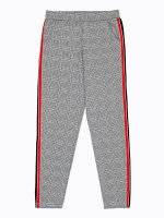 Plaid trousers with side tape