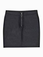 Faux leather mini bodycon skirt