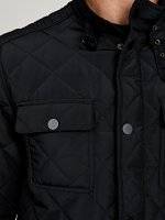 Quilted light padded jacket with stand up collar