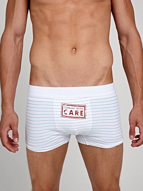 Striped boxers with print