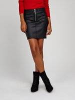 Faux leather mini bodycon skirt