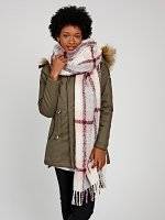 Padded parka with faux fur