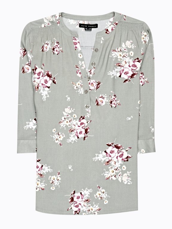 Floral rpint viscose blouse