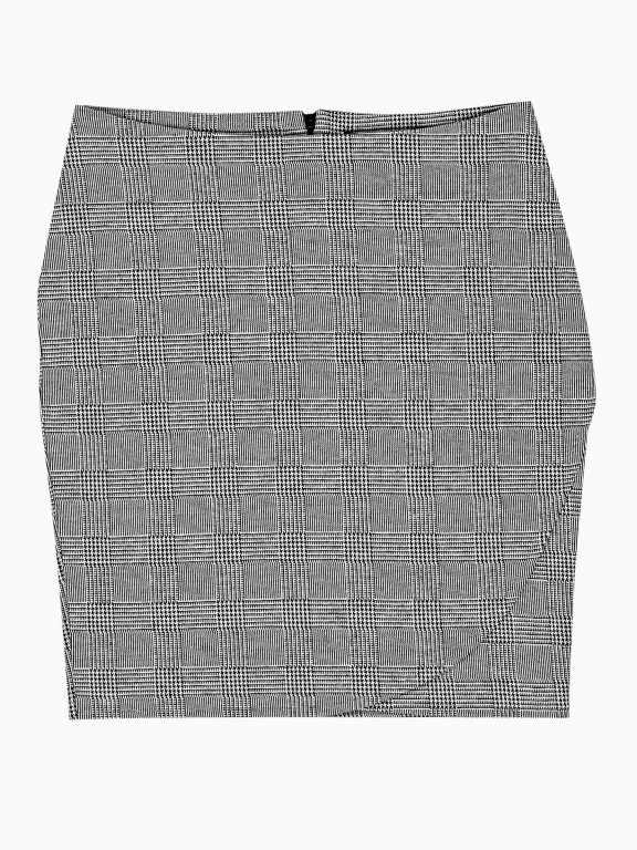 Plaid wrap mini skirt