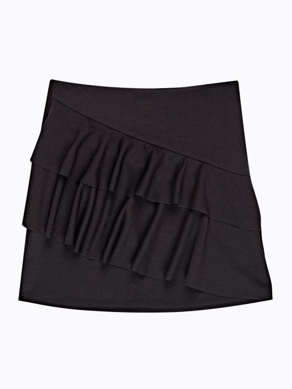 Mini skirt with ruffles