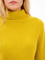 Turtle neck rib-knit jumper