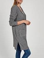 Longline knitted blazer
