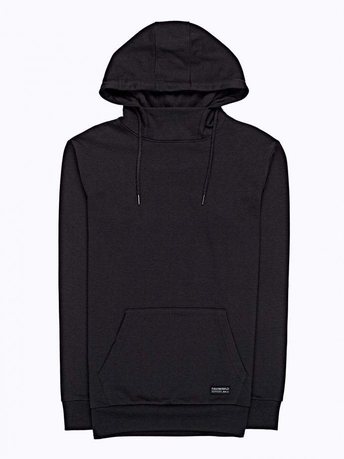 Free - lined hoodie with stand-up collar
