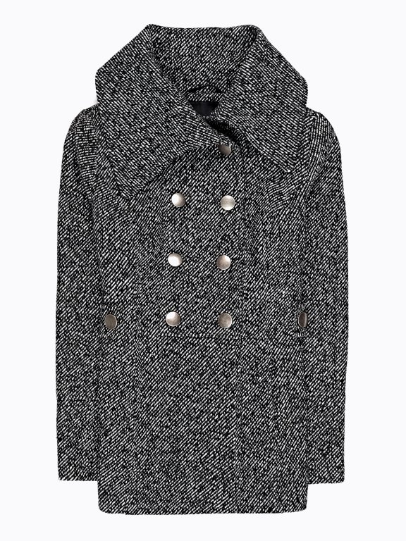Basic pea coat in wool blend