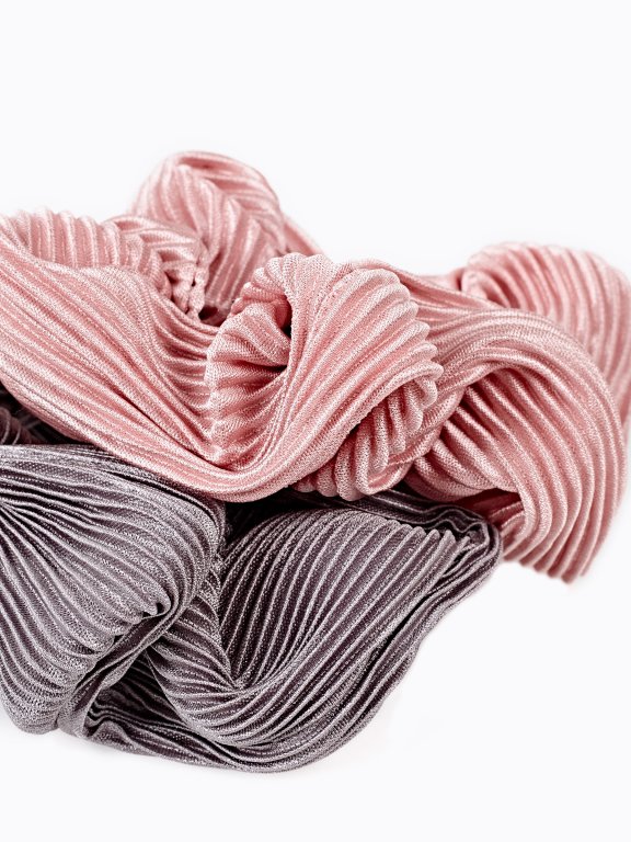 2-pack pleated rubber bands set