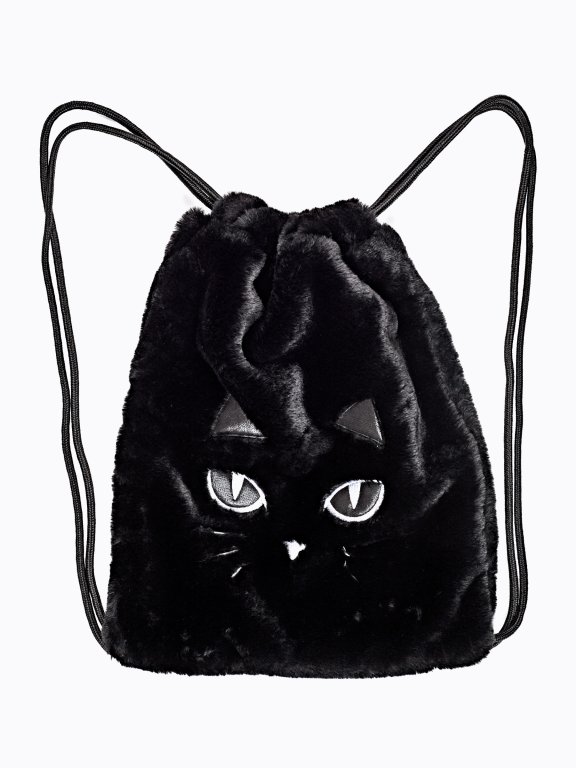 Faux fur kitty backpack