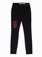 SKINNY JEANS WITH MESSAGE PRINT