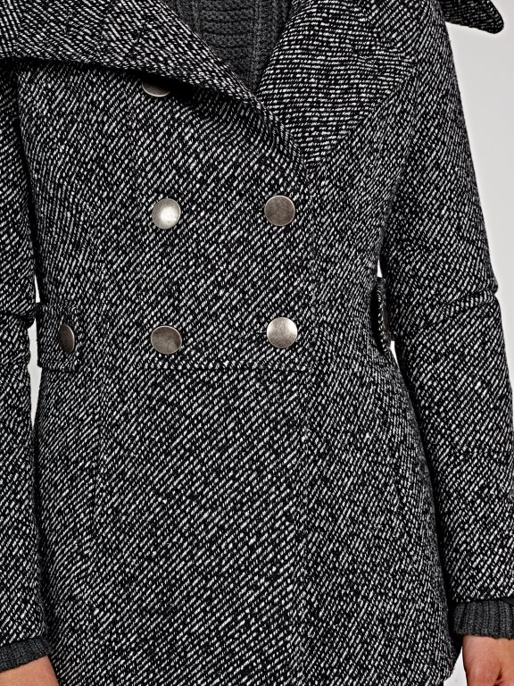 Basic pea coat in wool blend