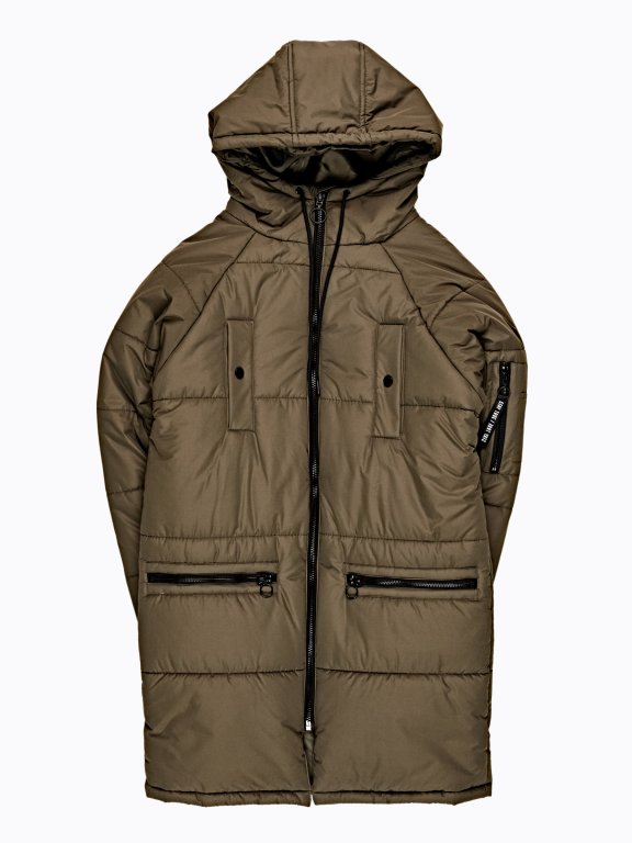 LONGLINE QUILTED PADDED JACKET