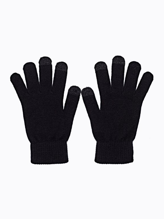 Jednoduché pletené rukavice