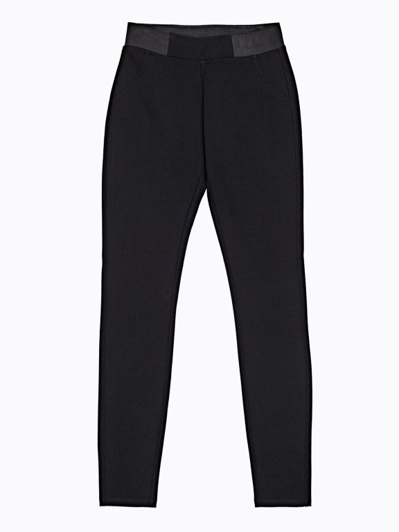 Basic knitted slim trousers