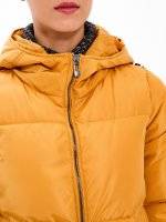 Oversized padded jacket with hood