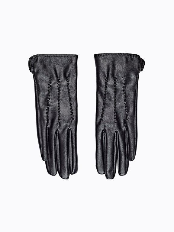 FAUX LEATHER GLOVES