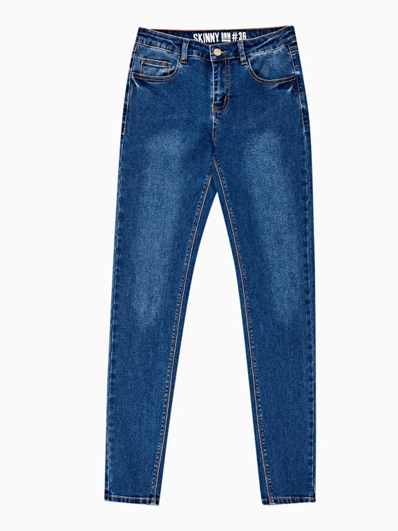 BASIC SKINNY JEANS IN MID BLUE WASH