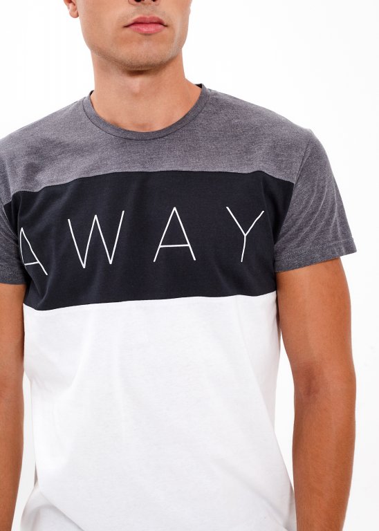 COLOUR BLOCK T-SHIRT WITH PRINT