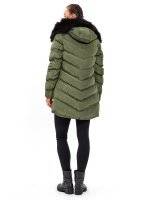 QULITED PADDED JACKET WITH REMOVABLE FAUX FUR