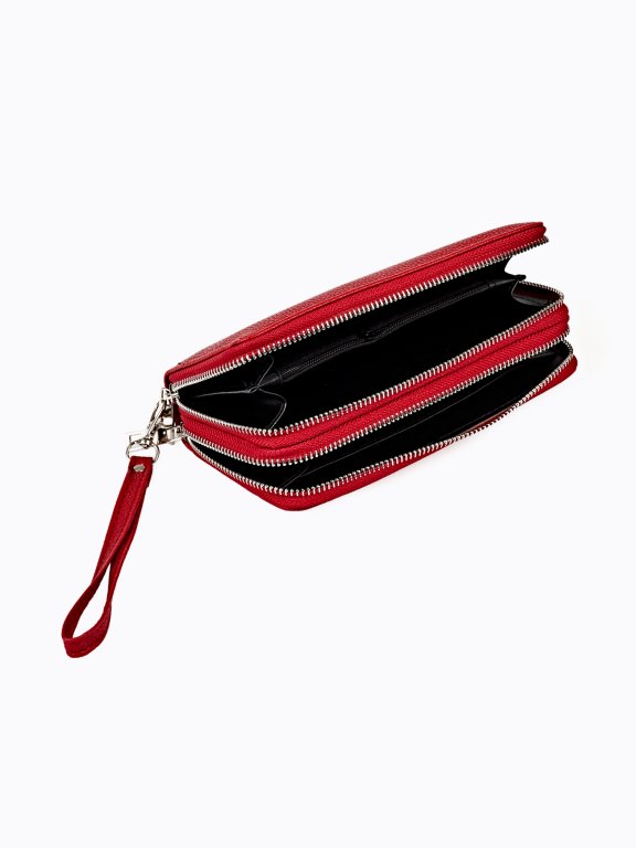 Double zipper purse