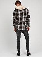 PLAID FLANNEL SHIRT WITH HOOD