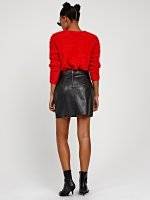 Faux leather mini skirt