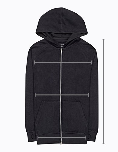 Heavy zip-up hoodie