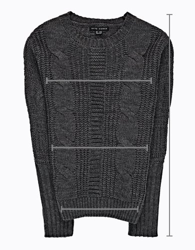 Sweter w prążki z okrągłym dekoltem