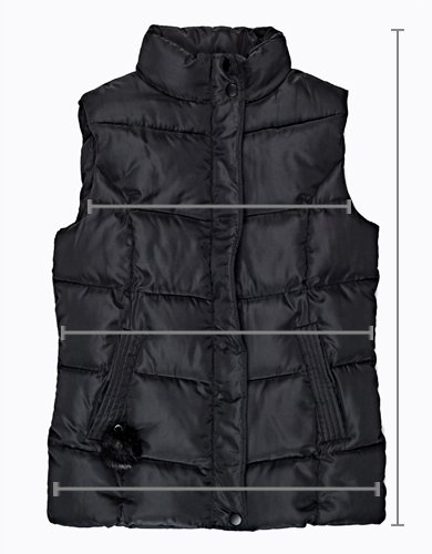 Longline shiny padded vest