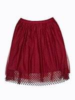 Layered a-line mesh skirt