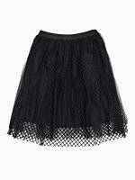 Layered a-line mesh skirt