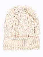 CABLE-KNIT BEANIE